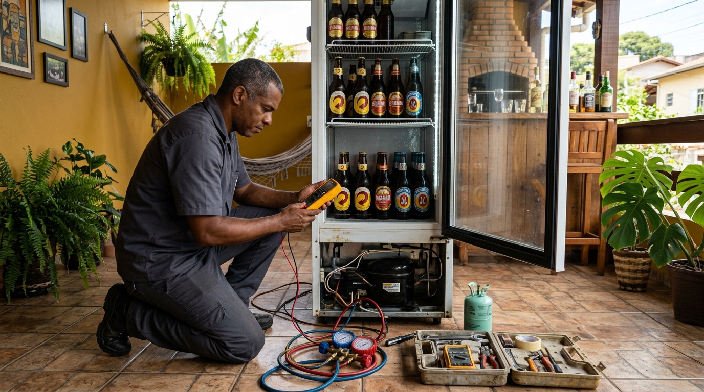 Reparo no controlador de câmara fria em Passo Fundo‑RS